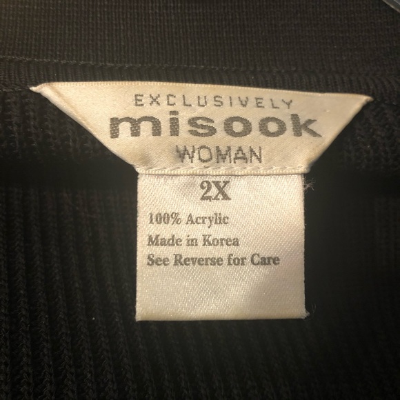 Exclusively Misook Black Knit Cardigan Sweater 2X - Picture 5 of 5